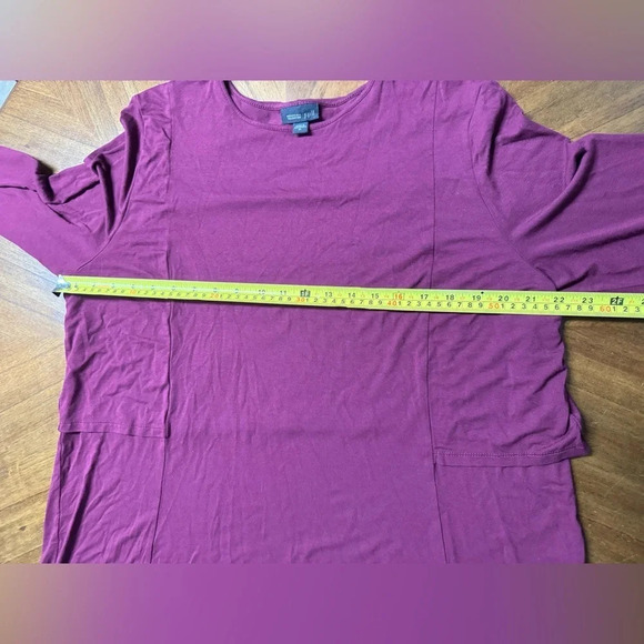 J.Jill Wearever Collection Scoop Neck Tunic Burgundy Comfy Office Size XL - Picture 7 of 7